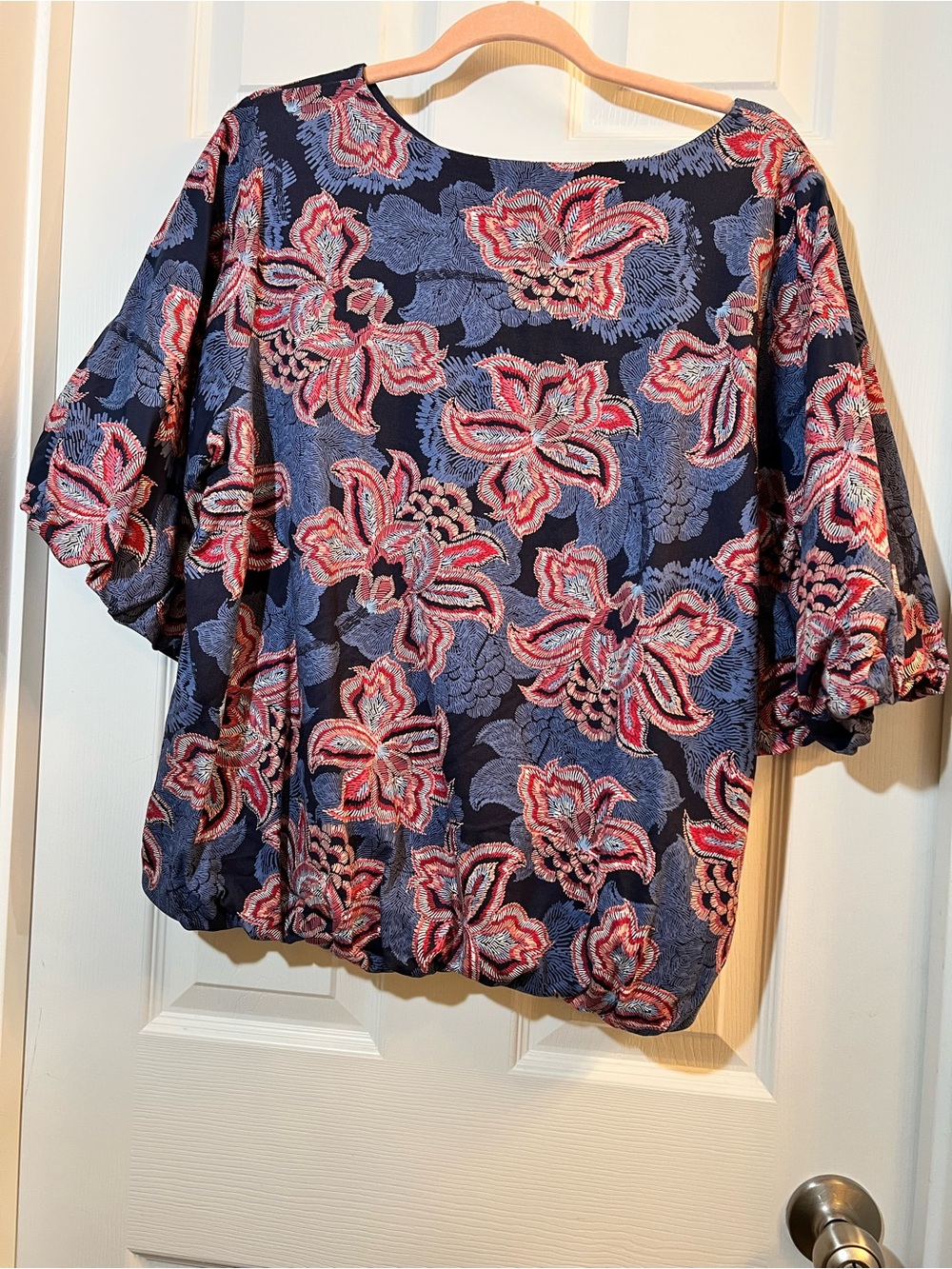 🦋 Chico's floral bubble top with floral detail size 3-xlarge - Picture 6 of 6